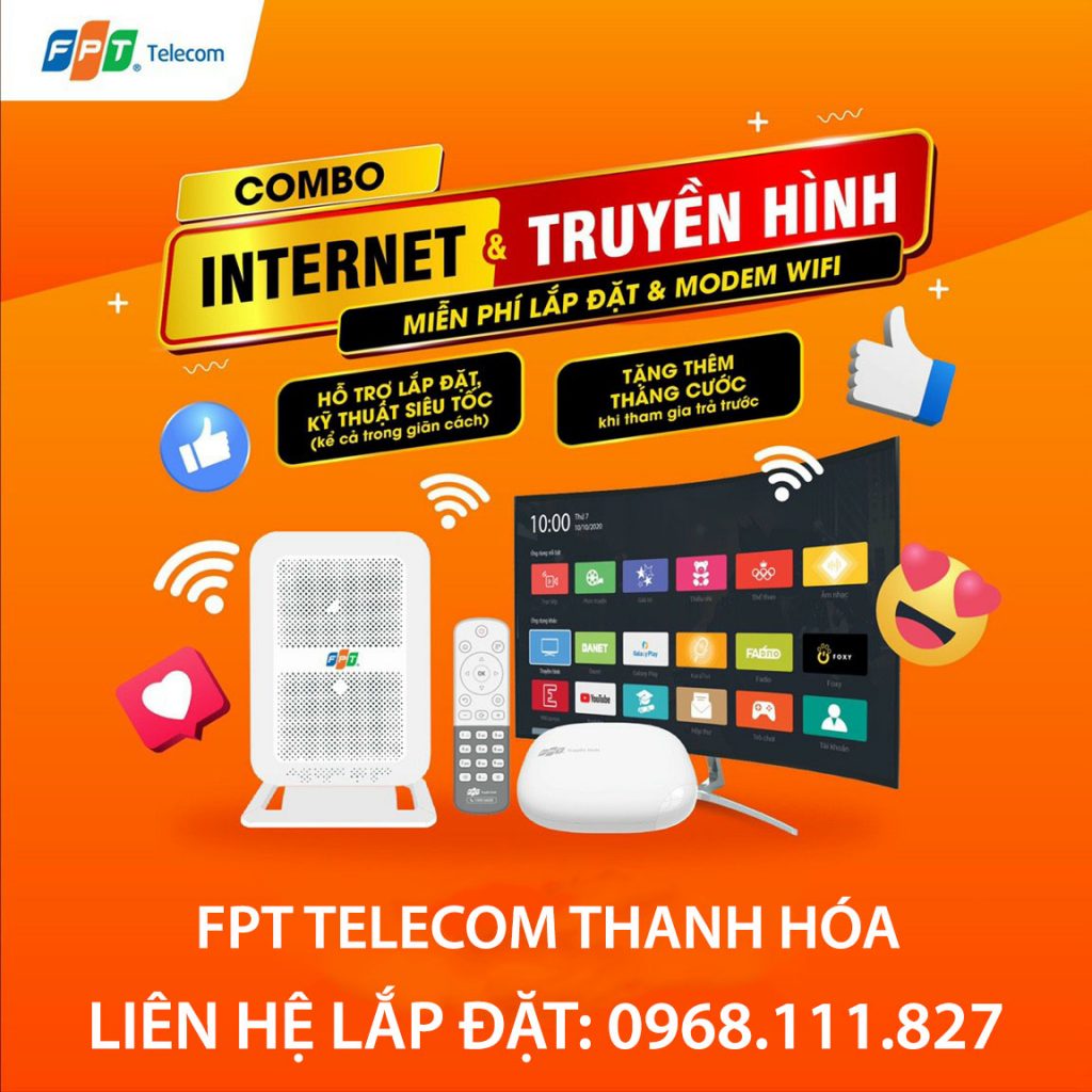 Đăng ký combo internet & truyền hình FPT Thanh Hóa