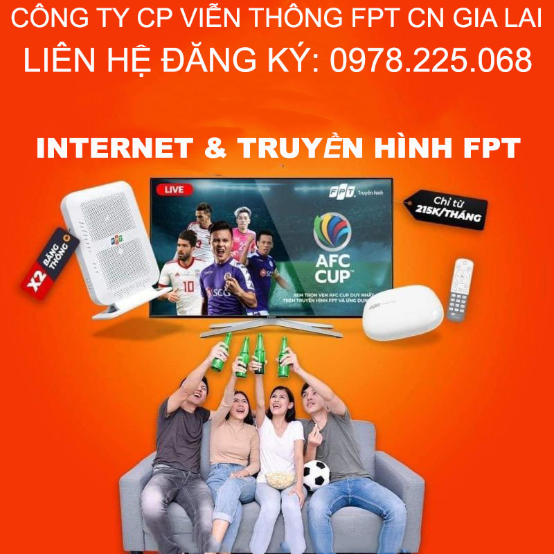 Đăng ký combo internet & truyền hình FPT Gia Lai